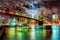 Brooklyn Bridge and Manhattan Skyline Night, New York City