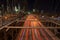 The Brooklyn bridge from a nice perspective by night