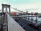 Brooklyn Bridge side rail overlooking the street