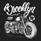 Brooklyn motorcycle t-shirt graphic