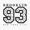 Brooklyn, New York. Design clothes, t-shirts. Vector illustration.