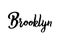 Brooklyn, New York handwritten calligraphy.