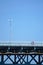 Brooklyn, New York: A lone cyclist crossing the Marine Parkway Gil Hodges Memorial Bridge