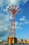 BROOKLYN, NEW YORK - MAY 31 Coney Island Boardwalk with Parachute Jump in the background