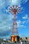 BROOKLYN, NEW YORK - MAY 31 Coney Island Boardwalk with Parachute Jump in the background