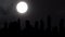 Brooklyn, New York, Skyline, Full Moon Timelapse