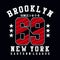 Brooklyn sixty nine sport typography design