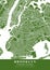 Brooklyn - United States Moss Plane Map