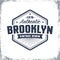 Brooklyn vintage logo with grunge effect