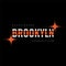 BROOKYLN lettering isolated on a black background. Perfect for Icons, Logos, Symbols, Signs, clothing designs, posters, Stickers,
