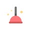 Broom, Cleaning, Mop, Witch  Flat Color Icon. Vector icon banner Template