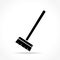 Broom icon on white background