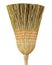 Broom. Old used corn straw broom. Professional natural organic wooden large heavy duty broom