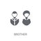 brother icon. Trendy brother logo concept on white background fr