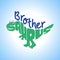 Brother Saurus -Cute dinosaur character for T-Shirts, Hoodie, Tank.