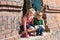 Brother and sister were left alone as a result of military conflicts and natural disasters. Children in a ruined and abandoned