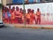 Brotherhood unity black children street art mural in tulum mexico