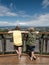 Brothers enjoying the view from Forest Sky Pier at Sealy Lookout, Coffs Harbour Australia