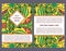 Brouchure design with colorful floral pattern