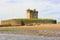 Broughty Castle on sand beach