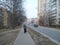 BROVARY, UKRAINE - APRIL 2, 2011. People on the streets in city