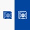 Brower, Internet, Web, Globe Line and Glyph Solid icon Blue banner