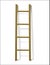 Brown 4 step lean against ladder vector illustration