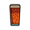 brown ales beer glass color icon vector illustration