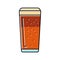 brown ales beer glass color icon vector illustration
