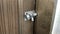 Brown Alumunium lock door