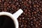 Brown arabica coffee bean isolated