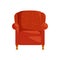 Brown armchair icon, cartoon style