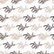 Brown Autumn Deer Vector Graphic Art Seamless Pattern