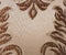 Brown background with embroidered pattern. for wallpaper, fabrics