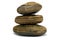 Brown Balancing Stones against white background