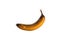 Brown banana on white background