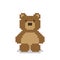 Brown bear pixel image