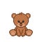 Brown bear pixel image for cross stitch