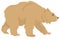 brown bear walk animal vector illustration transparent background