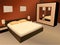 Brown bedroom vector