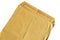 Brown and beige open cardboard paper mail envelope on a white background