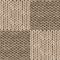 Brown and beige patchwork checkered realistic knitted seamless pattern