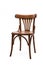 Brown bent wooden chair on a white background