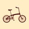 Brown bicycle illustration