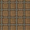 Brown, black and blue houndstooth plaid pattern fabric swatch.