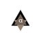 Brown and Black Letter A Triangle Logo