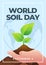 Brown Blue Illustrated World Soil Day Poster