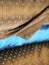 Brown and blue luxury silk fabric