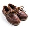 Brown Boat Shoes on white background