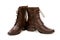 Brown boots isolated